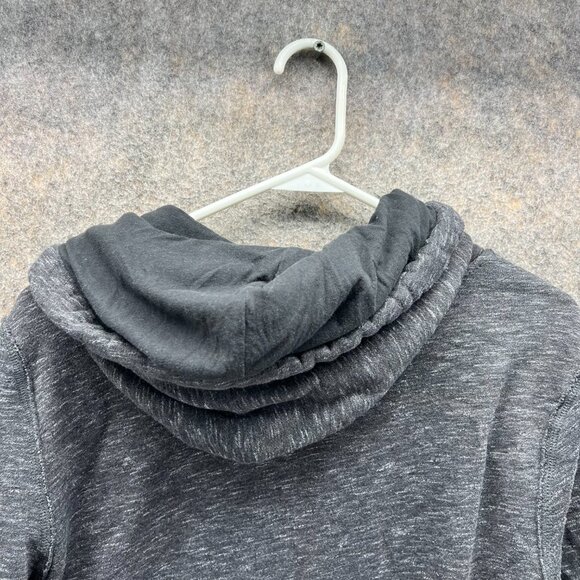 Hollister Sweater Men Small Heather Gray Red Hooded Pullover Cotton Embroidered - Picture 10 of 13